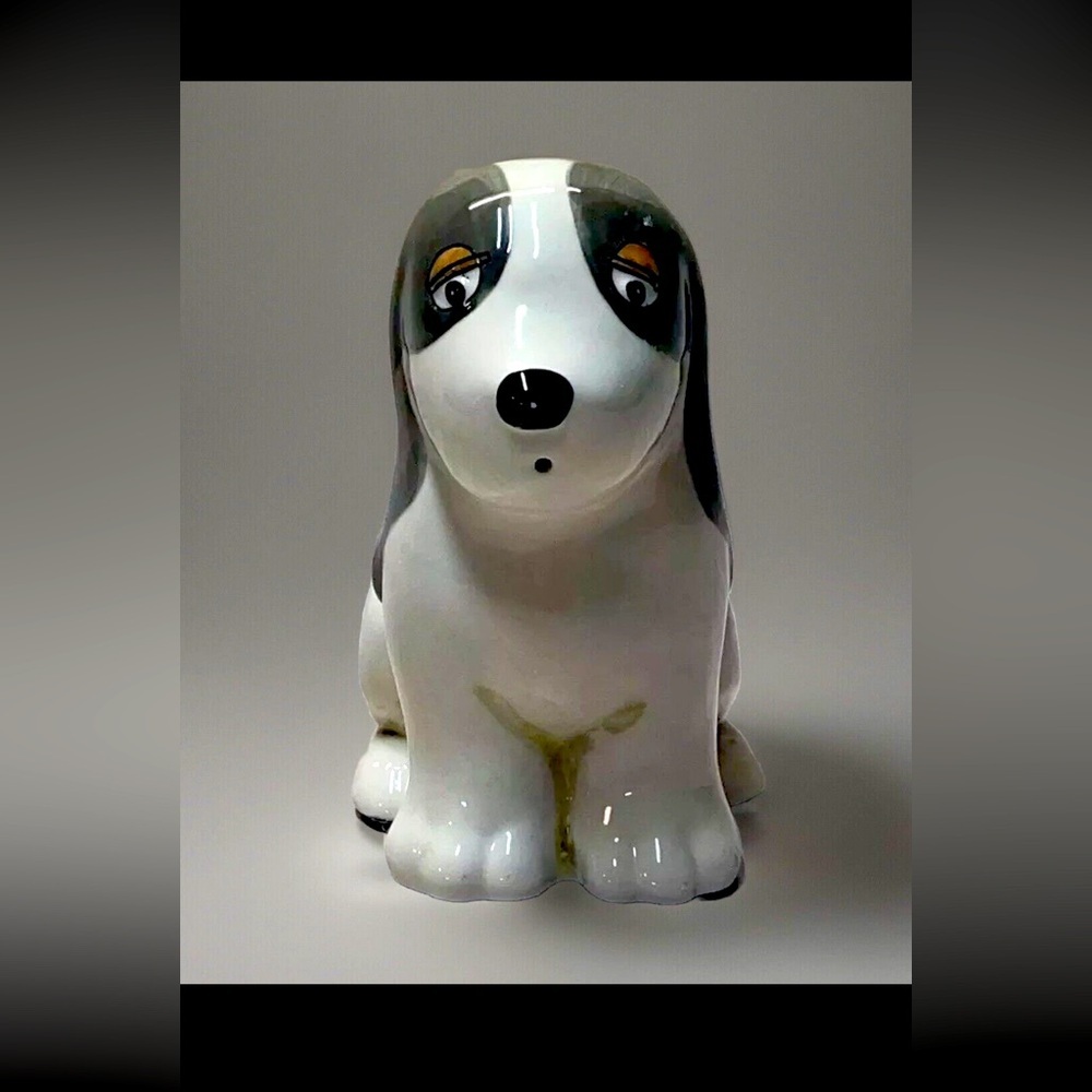 Doggy Puppy Dog Yarn Holder Ceramic Rope Craft Dispenser 5”